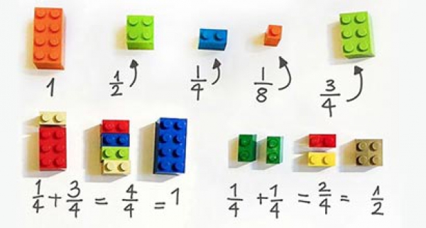 Professora usa peças de Lego para ensinar matemática aos alunos